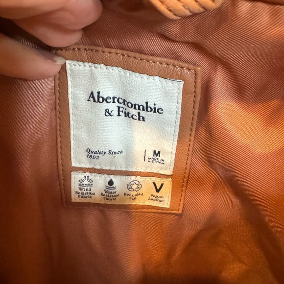 Abercrombie faux cognac leather jacket - Picture 3 of 3